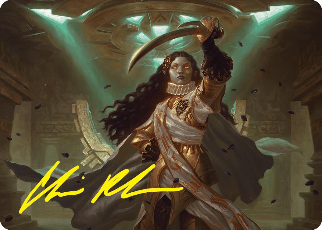 Elenda, Saint of Dusk Art Card (15/54) (Gold-Stamped Signature) [Foundations Art Series] | Fandemonia Ltd