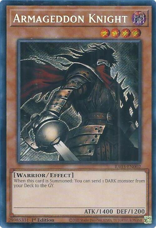 Armageddon Knight (Secret Rare) [RA03-EN002] Secret Rare | Fandemonia Ltd