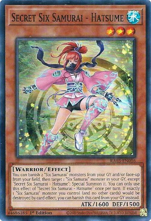 Secret Six Samurai - Hatsume [RA03-EN016] Super Rare | Fandemonia Ltd