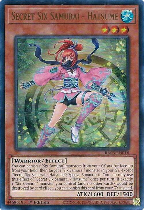 Secret Six Samurai - Hatsume (UR) [RA03-EN016] Ultra Rare | Fandemonia Ltd