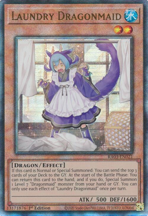 Laundry Dragonmaid (UTR) [RA03-EN021] Prismatic Ultimate Rare | Fandemonia Ltd