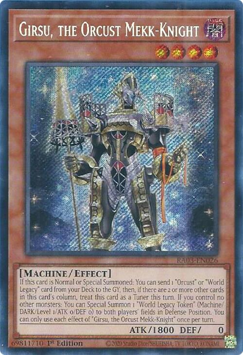 Girsu, the Orcust Mekk-Knight (Secret Rare) [RA03-EN026] Secret Rare | Fandemonia Ltd