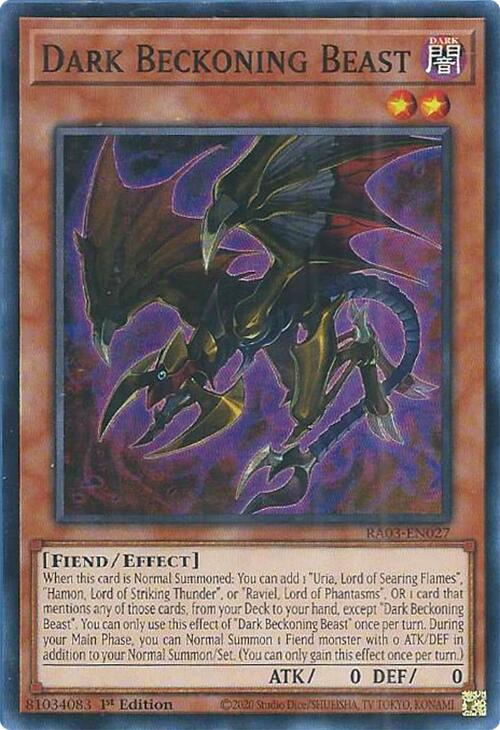 Dark Beckoning Beast [RA03-EN027] Super Rare | Fandemonia Ltd