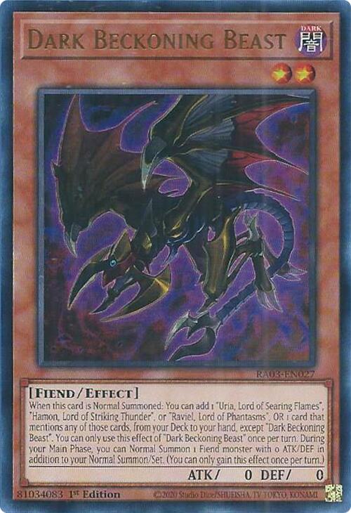 Dark Beckoning Beast (UR) [RA03-EN027] Ultra Rare | Fandemonia Ltd