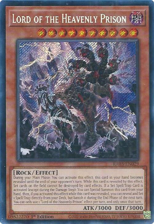 Lord of the Heavenly Prison (Secret Rare) [RA03-EN029] Secret Rare | Fandemonia Ltd