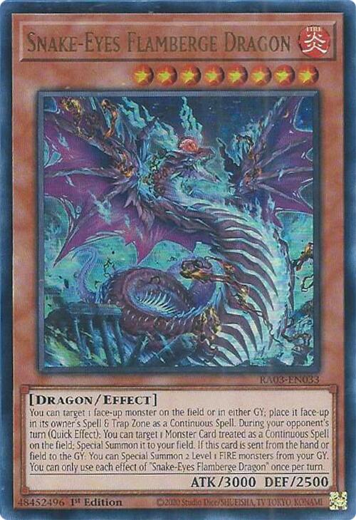 Snake-Eyes Flamberge Dragon (UR) [RA03-EN033] Ultra Rare | Fandemonia Ltd