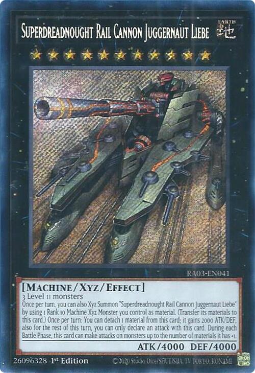 Superdreadnought Rail Cannon Juggernaut Liebe (Secret Rare) [RA03-EN041] Secret Rare | Fandemonia Ltd
