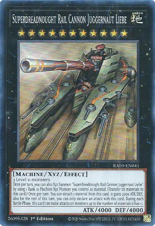 Superdreadnought Rail Cannon Juggernaut Liebe [RA03-EN041] Super Rare | Fandemonia Ltd
