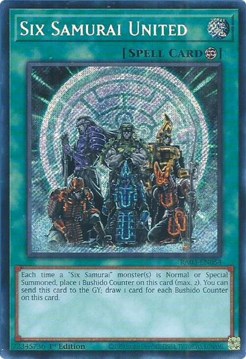 Six Samurai United (Secret Rare) [RA03-EN054] Secret Rare | Fandemonia Ltd