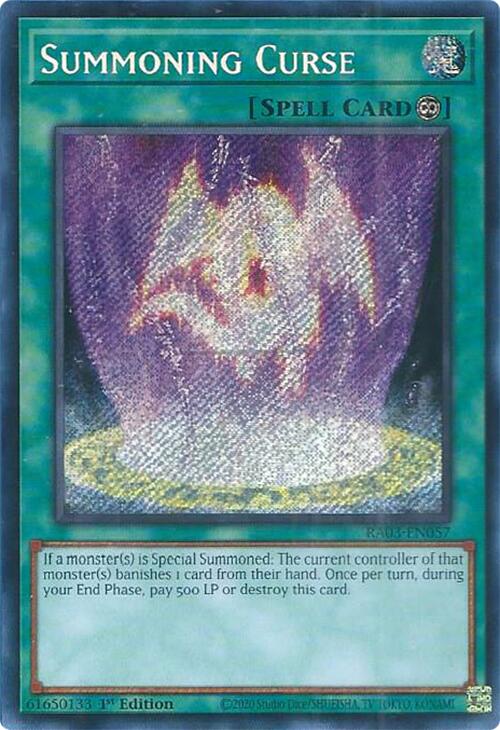 Summoning Curse (Secret Rare) [RA03-EN057] Secret Rare | Fandemonia Ltd