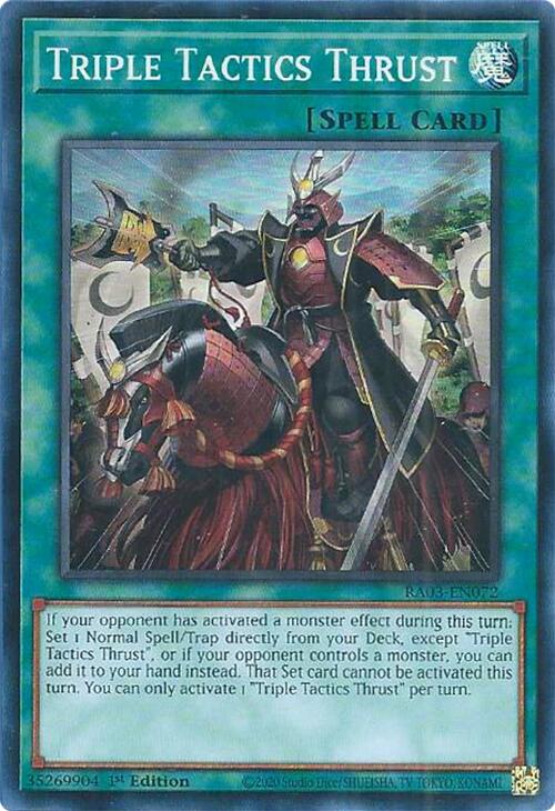Triple Tactics Thrust [RA03-EN072] Super Rare | Fandemonia Ltd