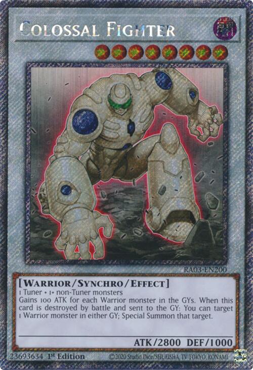 Colossal Fighter (Platinum Secret Rare) [RA03-EN200] Platinum Secret Rare | Fandemonia Ltd