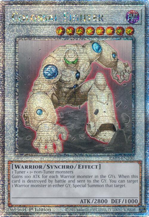 Colossal Fighter (Quarter Century Secret Rare) [RA03-EN200] Quarter Century Secret Rare | Fandemonia Ltd