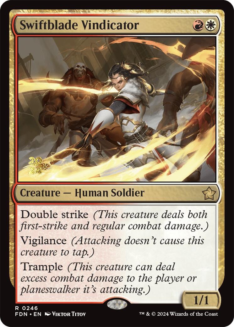 Swiftblade Vindicator [Foundations Prerelease Promos] | Fandemonia Ltd