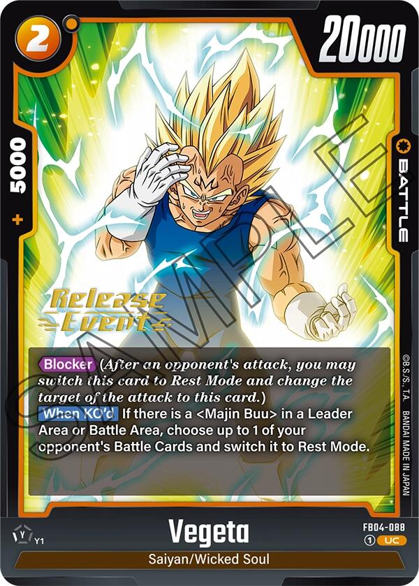 Vegeta (FB04-088) [Ultra Limit Release Event Cards] | Fandemonia Ltd