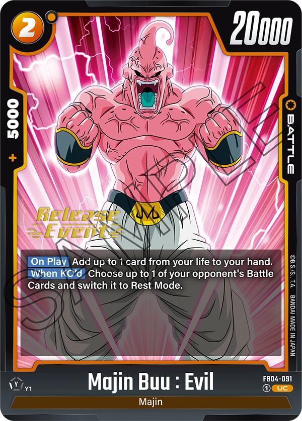 Majin Buu : Evil (FB04-091) [Ultra Limit Release Event Cards] | Fandemonia Ltd