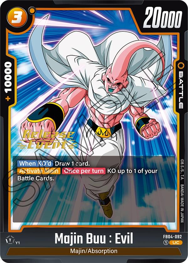 Majin Buu : Evil (FB04-092) [Ultra Limit Release Event Cards] | Fandemonia Ltd