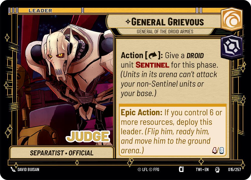 General Grievous - General of the Droid Armies (002/002) (Prerelease) (002/002) [Twilight of the Republic Promos] | Fandemonia Ltd
