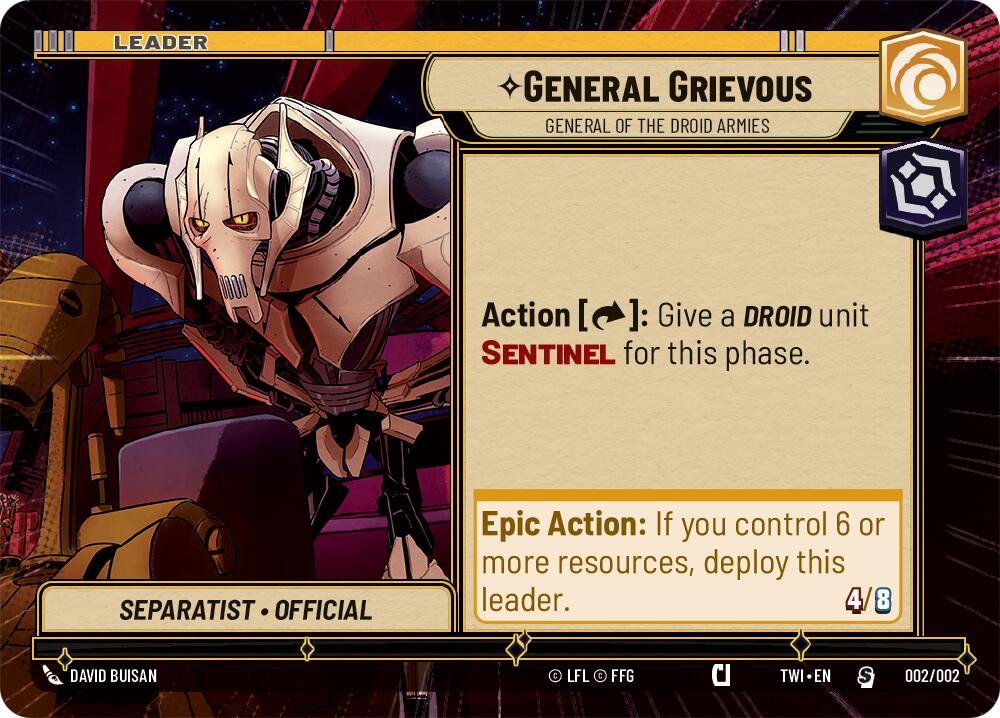 General Grievous - General of the Droid Armies (Hyperspace) (Prerelease Promos) (002/002) [Shadows of the Galaxy Promos] | Fandemonia Ltd