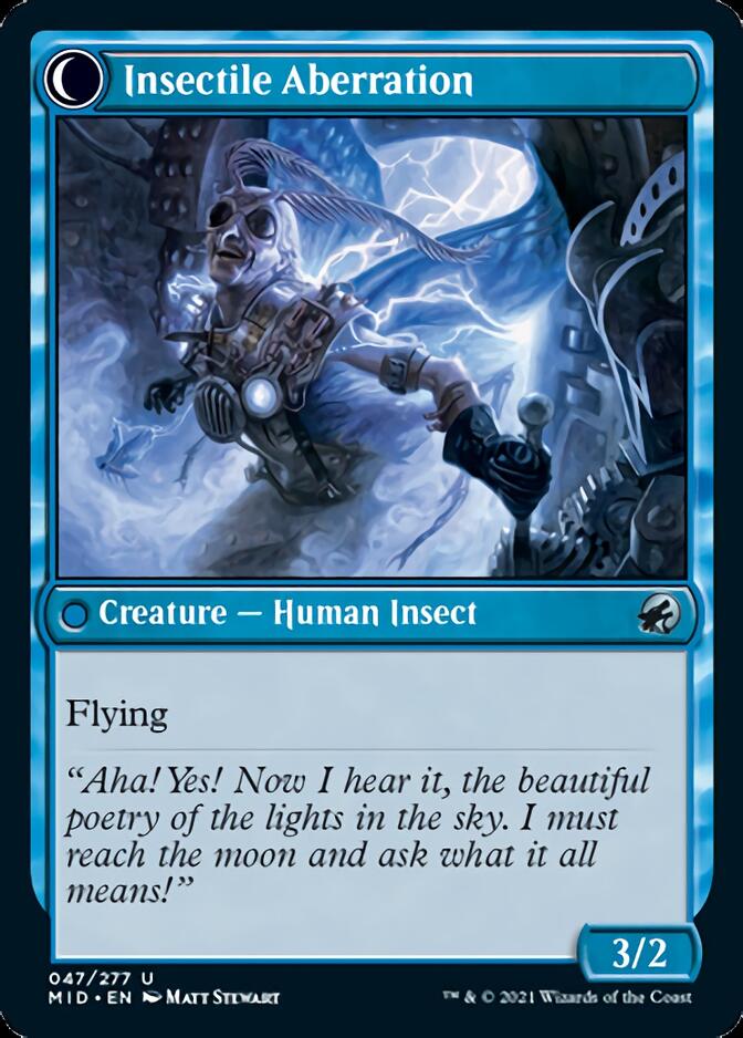 Delver of Secrets // Insectile Aberration [Innistrad: Midnight Hunt] | Fandemonia Ltd