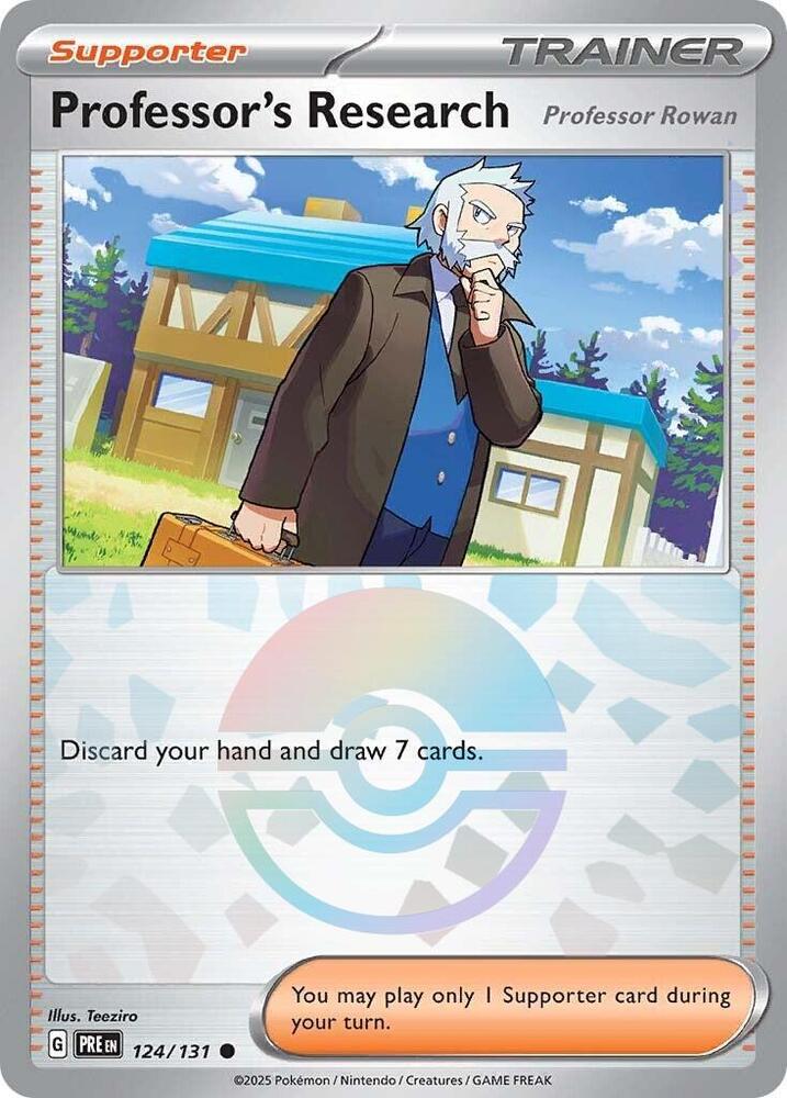 Professor's Research (124/131) [Professor Rowan] (Poke Ball Pattern) [Scarlet & Violet: Prismatic Evolutions] | Fandemonia Ltd