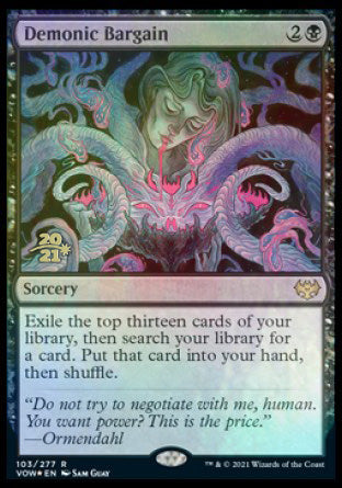 Demonic Bargain [Innistrad: Crimson Vow Prerelease Promos] | Fandemonia Ltd