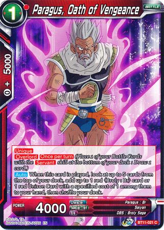 Paragus, Oath of Vengeance (BT11-021) [Vermilion Bloodline] | Fandemonia Ltd