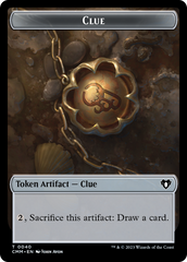 Clue // Emblem - Teferi, Temporal Archmage Double-Sided Token [Commander Masters Tokens] | Fandemonia Ltd