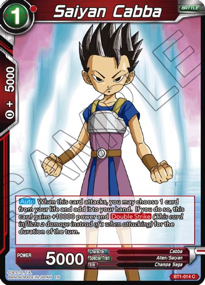 Saiyan Cabba (Reprint) (BT1-014) [Battle Evolution Booster] | Fandemonia Ltd