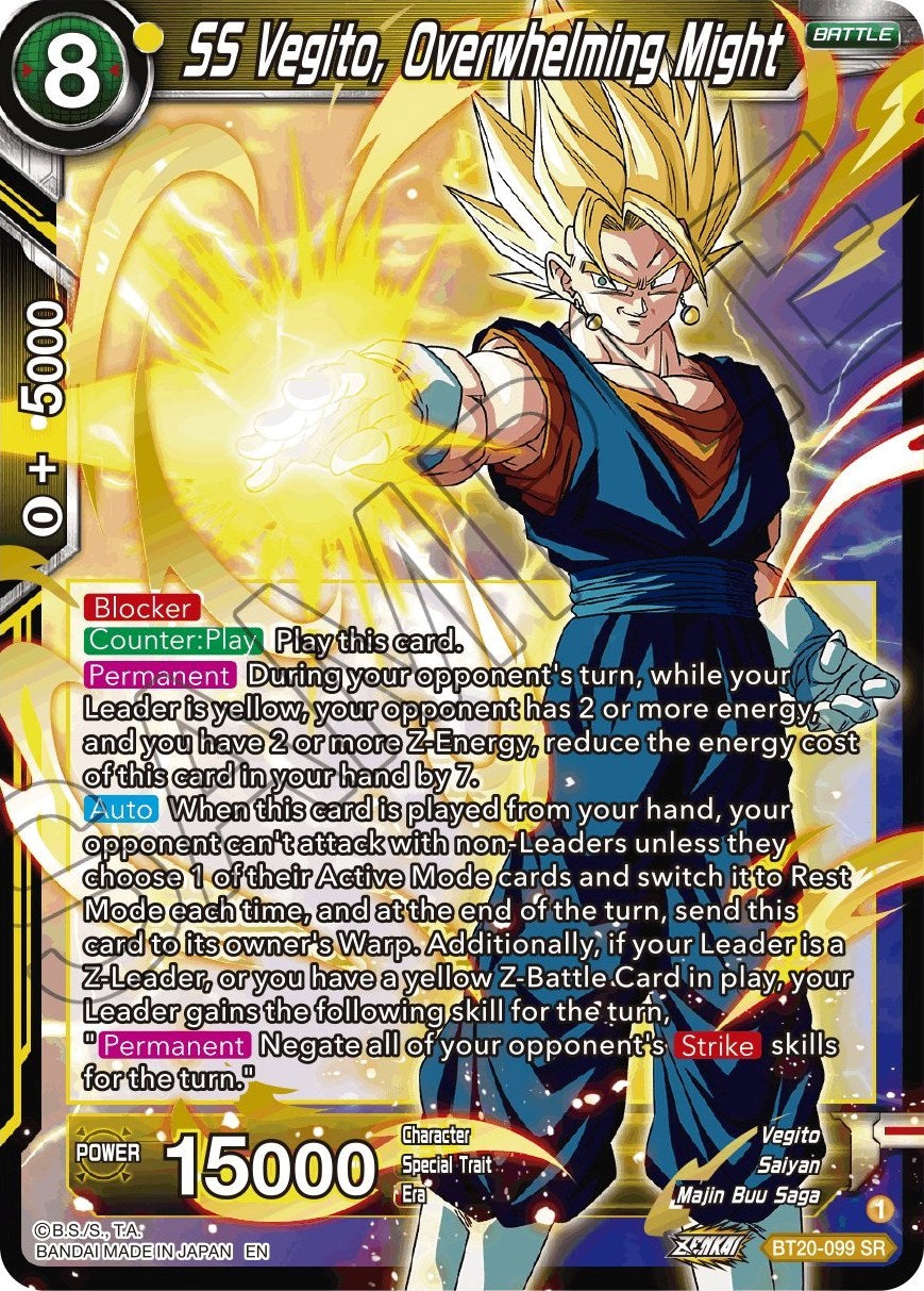 SS Vegito, Overwhelming Might (BT20-099) [Power Absorbed] | Fandemonia Ltd