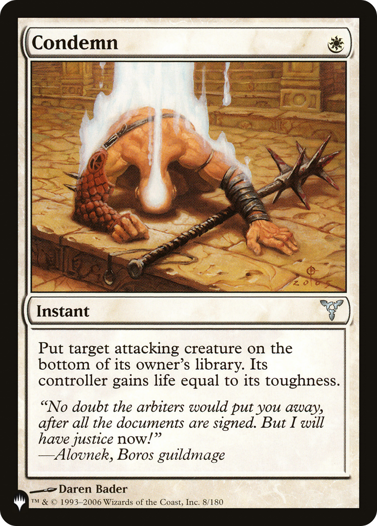 Condemn [The List] | Fandemonia Ltd