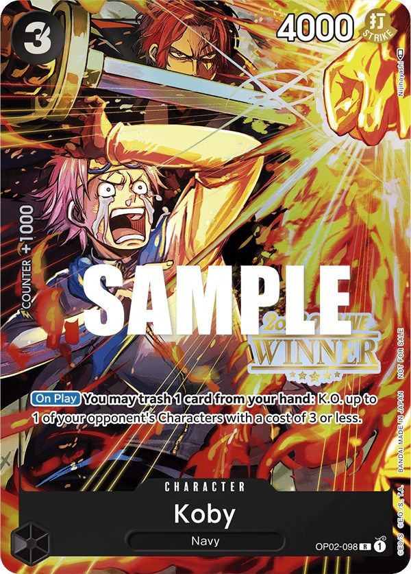 Koby (Offline Regional 2023) [Winner] [One Piece Promotion Cards] | Fandemonia Ltd