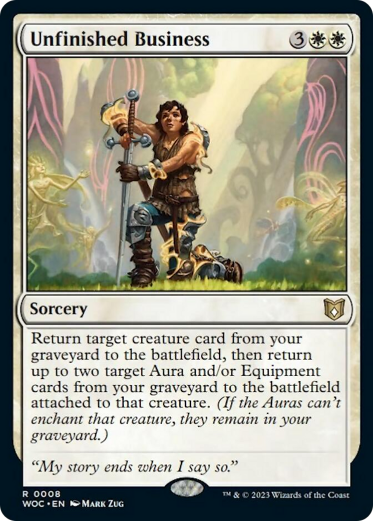Unfinished Business [Wilds of Eldraine Commander] | Fandemonia Ltd