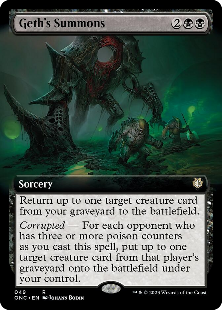 Geth's Summons (Extended Art) [Phyrexia: All Will Be One Commander] | Fandemonia Ltd