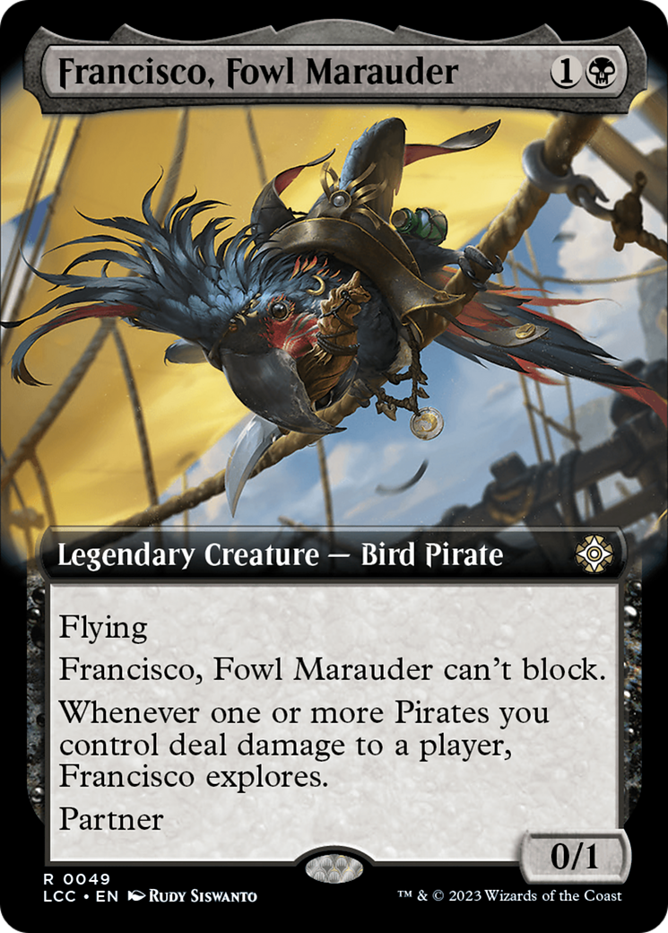 Francisco, Fowl Marauder (Extended Art) [The Lost Caverns of Ixalan Commander] | Fandemonia Ltd