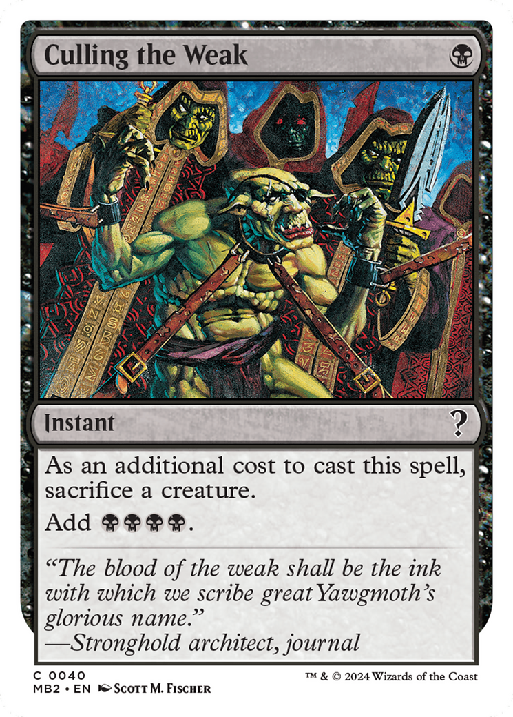 Culling the Weak (White Border) [Mystery Booster 2] | Fandemonia Ltd