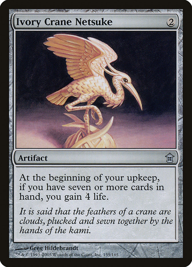 Ivory Crane Netsuke [Saviors of Kamigawa] | Fandemonia Ltd