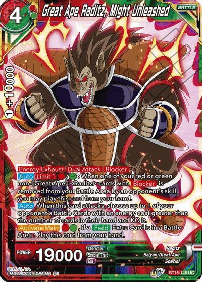 Great Ape Raditz, Might Unleashed (BT15-145) [Saiyan Showdown] | Fandemonia Ltd
