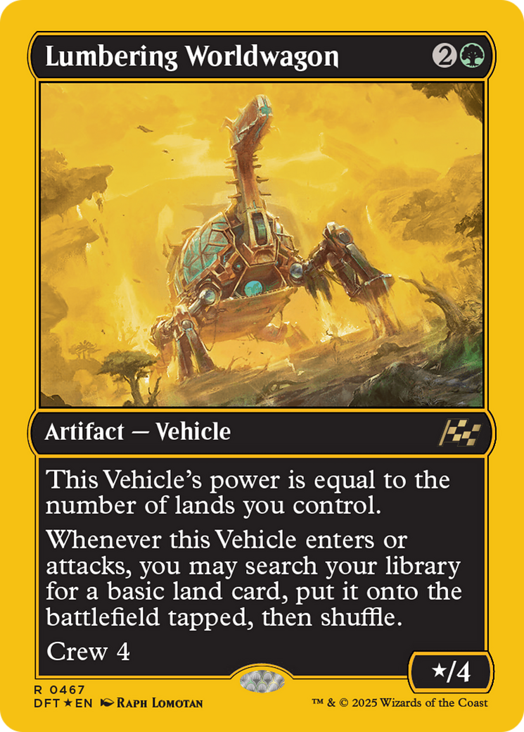 Lumbering Worldwagon (First-Place Foil) [Aetherdrift] | Fandemonia Ltd