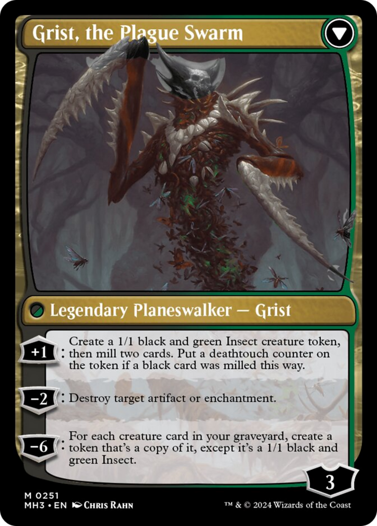 Grist, Voracious Larva // Grist, the Plague Swarm [Modern Horizons 3] | Fandemonia Ltd