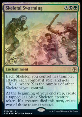 Skeletal Swarming [Dungeons & Dragons: Adventures in the Forgotten Realms Prerelease Promos] | Fandemonia Ltd