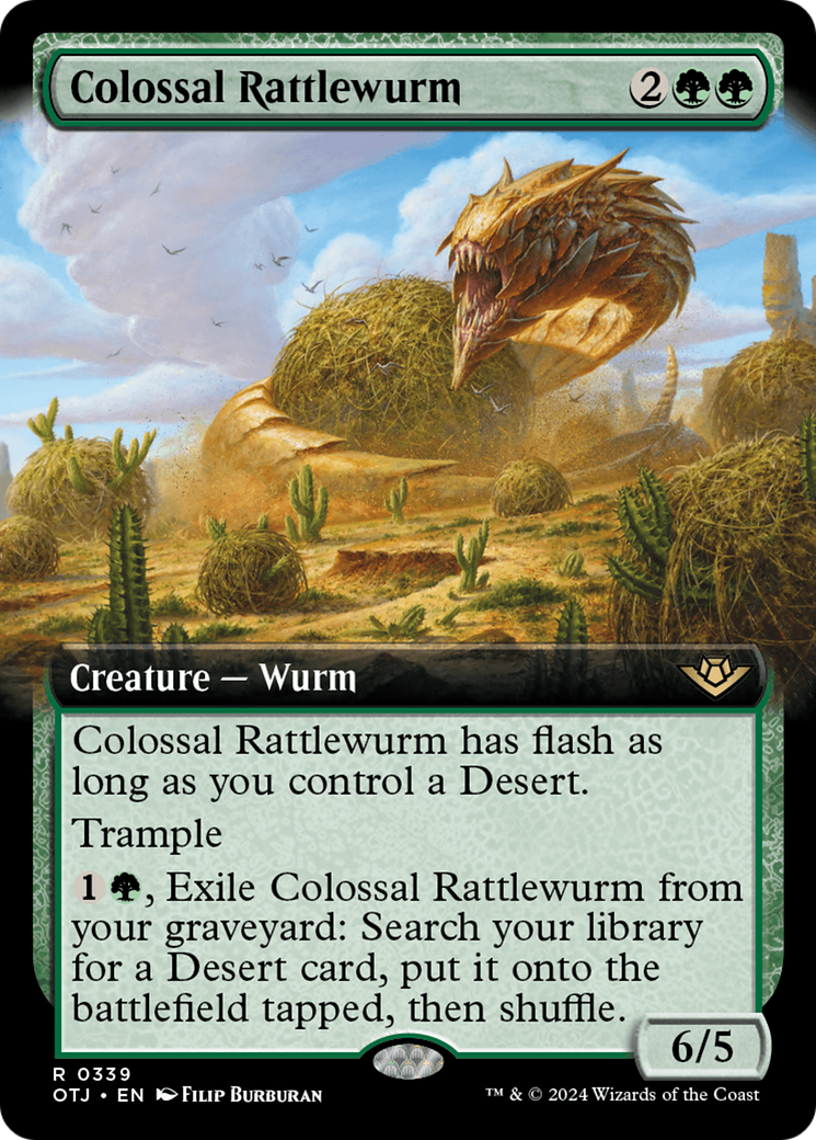 Colossal Rattlewurm (Extended Art) [Outlaws of Thunder Junction] | Fandemonia Ltd
