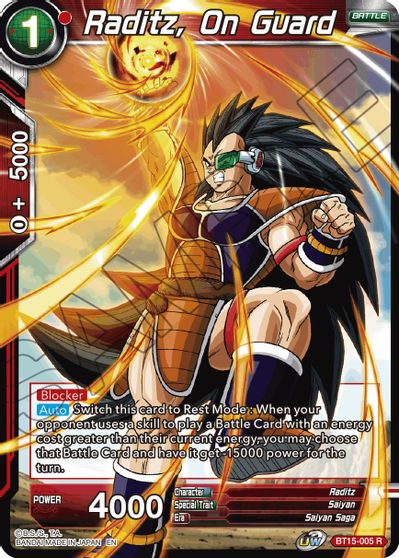 Raditz, On Guard (BT15-005) [Saiyan Showdown] | Fandemonia Ltd