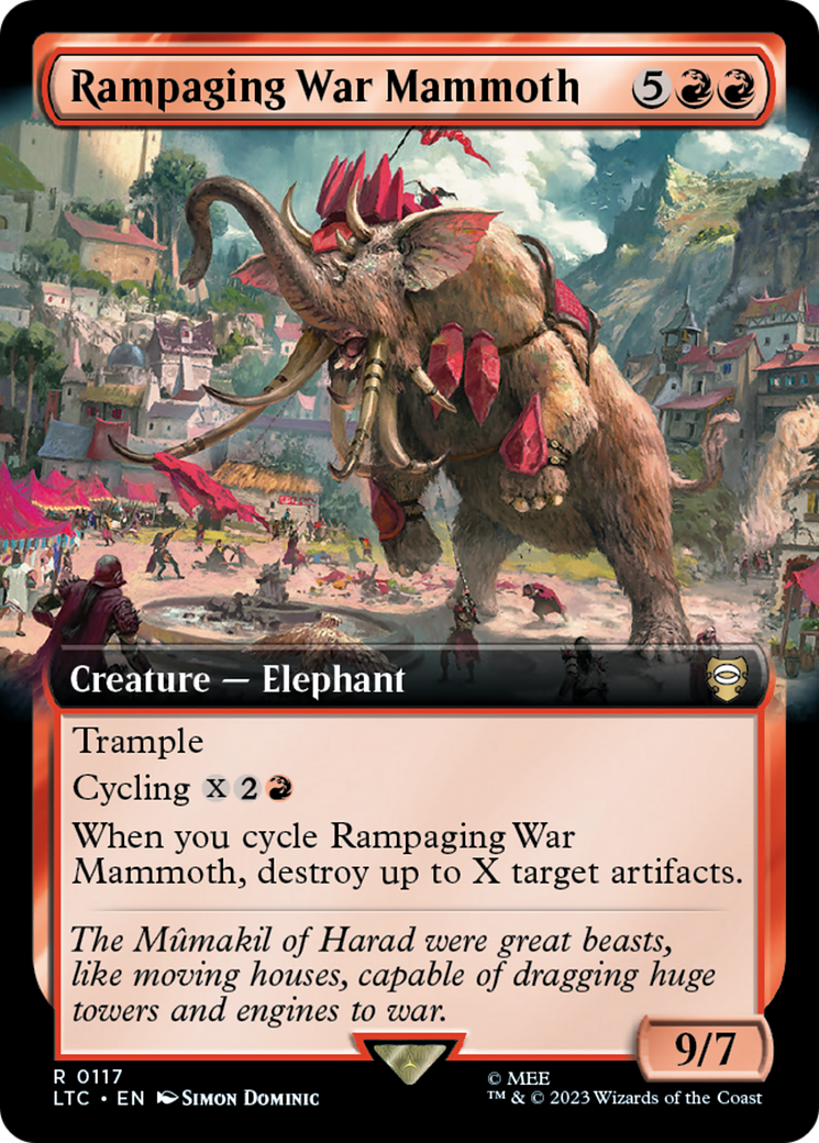 Rampaging War Mammoth (Extended Art) [The Lord of the Rings: Tales of Middle-Earth Commander] | Fandemonia Ltd