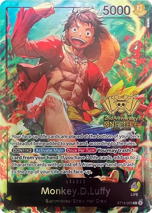 Monkey.D.Luffy (2nd Anniversary Tournament) [One Piece Promotion Cards] | Fandemonia Ltd