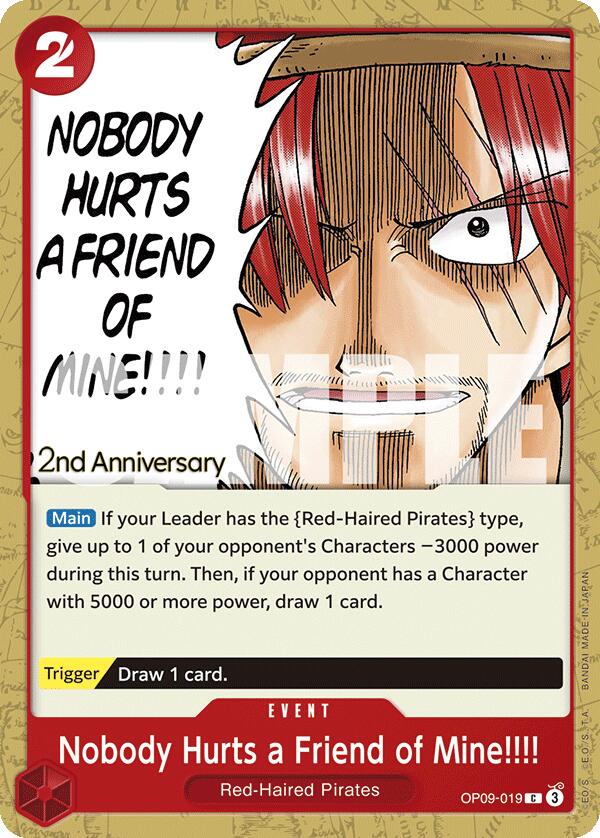 Nobody Hurts a Friend of Mine!!!! [Emperors in the New World: 2nd Anniversary Tournament Cards] | Fandemonia Ltd
