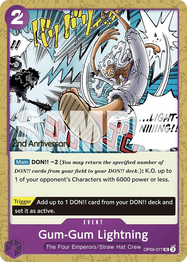 Gum-Gum Lightning [Emperors in the New World: 2nd Anniversary Tournament Cards] | Fandemonia Ltd