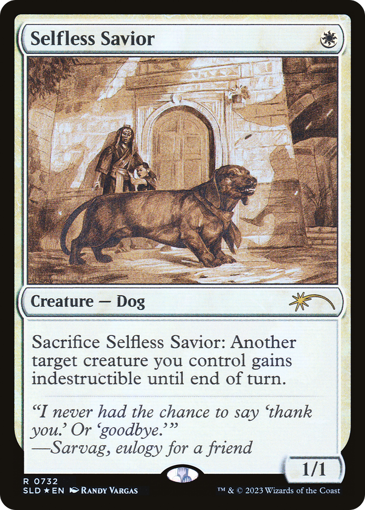 Selfless Savior (Sketch) [Secret Lair Drop Promos] | Fandemonia Ltd
