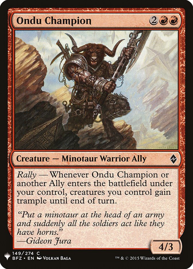 Ondu Champion [Mystery Booster] | Fandemonia Ltd