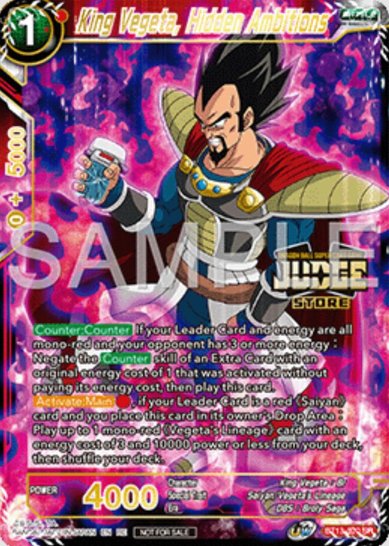King Vegeta, Hidden Ambitions (Judge Pack Vol.16) (Store) (BT13-020) [Tournament Promotion Cards] | Fandemonia Ltd